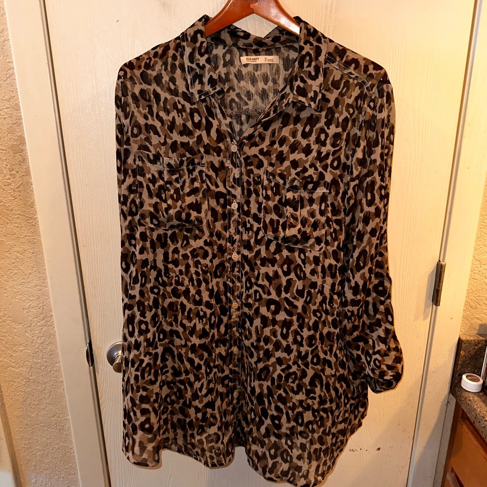 Chiffon button up